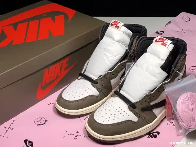 Bmlin shoes OG CD4487 x - Air 100 Scott 1 High Jordan Retro 'Mocha' Travis 0622